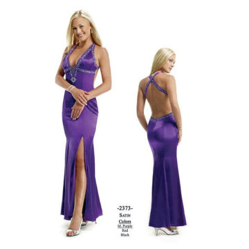 romantic ankle length purple cocktail dresses M28-colour1